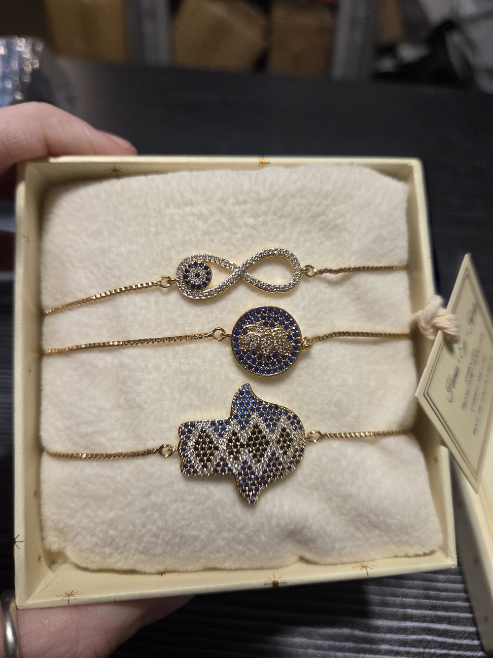 Eye Candy LA Arm Candy Luxe Bracelet Set Hamsa Evil Eye Infinity NWT